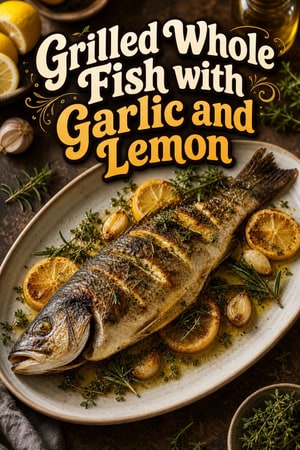 Grilled Whole Fish with Garlic and Lemon