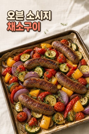 한판에 만드는 이탈리안 소시지와 야채 구이