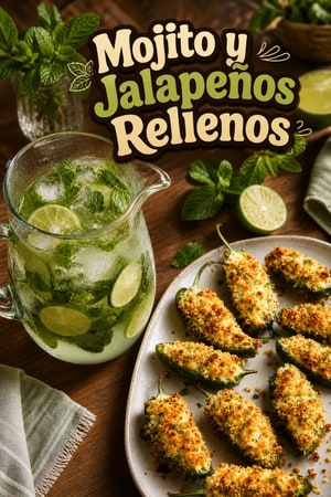 Mojito en Jarra y Jalapeños Rellenos de Queso para Viernes