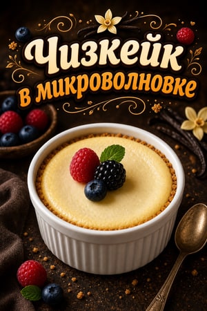 Быстрый чизкейк в микроволновке: нежный десерт за 5 минут
