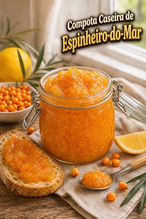Compota Caseira de Espinheiro-do-Mar com Brilho Natural de Citrinos