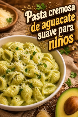 Pasta cremosa de aguacate suave para niños y bebés fácil