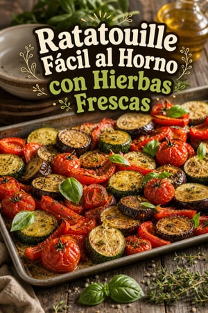 Ratatouille Fácil al Horno con Hierbas Frescas de Verano