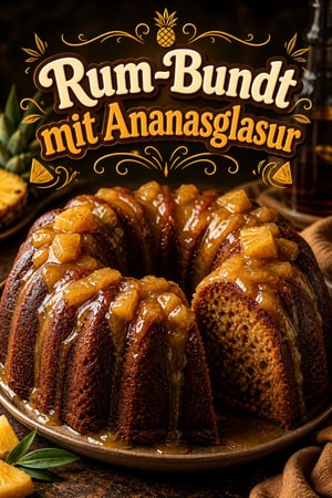 Saftiger Rum-Bundt mit brauner Butter-Ananas-Glasur