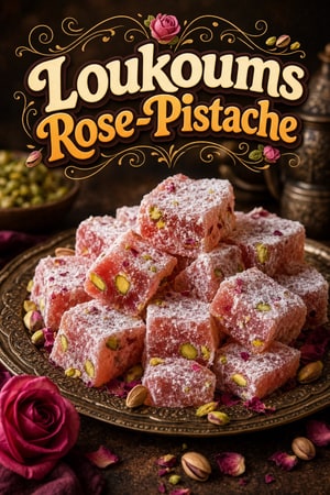 Loukoums Traditionnels à la Rose et aux Pistaches (Lokum)