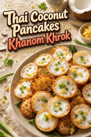 Authentic Thai Coconut Pancakes (Khanom Khrok)