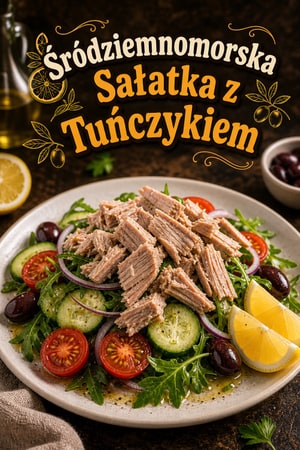 Śródziemnomorska Sałatka z Tuńczykiem, Cytryną i Świeżymi Ziołami
