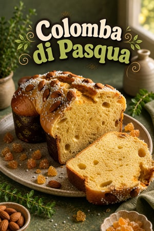 Colomba di Pasqua tradizionale con glassa alle mandorle