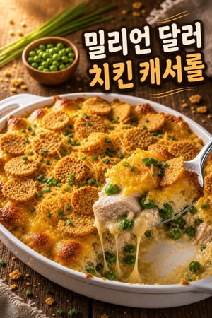 가족식탁을 빛내는 밀리언 달러 치킨 캐서롤 — 버터 크러스트와 크리미 치즈 간편한 주중 저녁용
