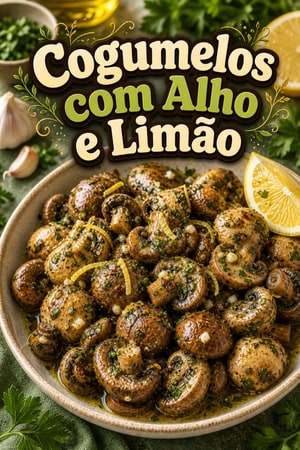 Cogumelos Marinados com Ervas, Alho e Limão