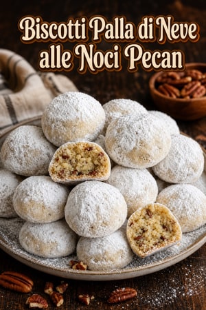 Biscotti alle Noci di Pecan Burrati con Zucchero Vanigliato