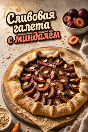 Деревенская сливовая галета с миндальным франжипаном