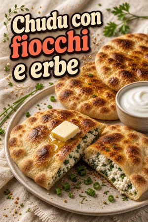 Chudu: Sfoglie ripiene di fiocchi di latte e erbe aromatiche