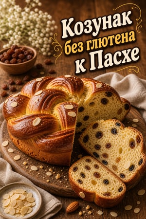 Безглютеновый козунак: пасхальная плетёнка