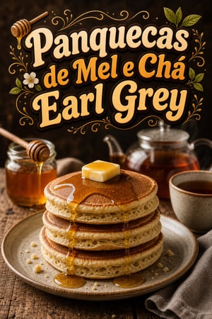 Panquecas Fofas de Mel e Chá Earl Grey para Brunch
