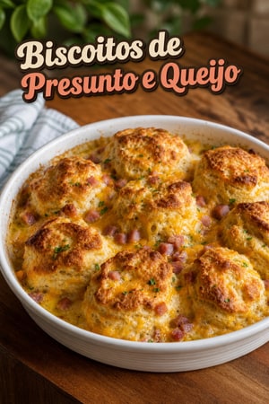 Biscoitos de Presunto e Queijo em Banho de Manteiga