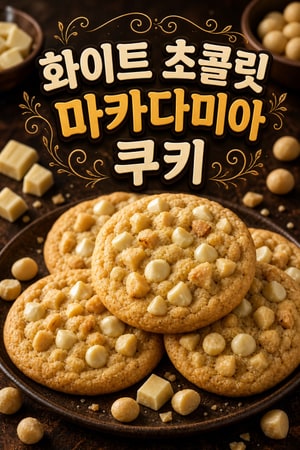 촉촉하고 쫀득한 화이트 초콜릿 마카다미아 쿠키 만들기