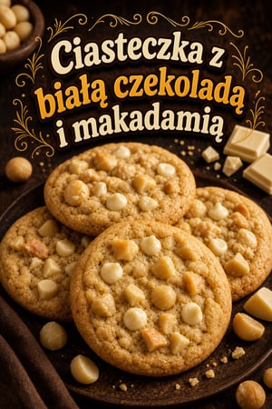 Ciasteczka z białą czekoladą i orzechami makadamia