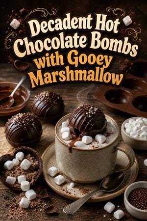 Decadent Hot Chocolate Bombs with Gooey Marshmallow