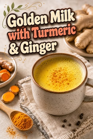 Anti-Inflammatory Golden Milk with Turmeric & Ginger