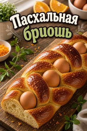 Pain de Pâques: пасхальная бриошь с целыми яйцами — ароматная
