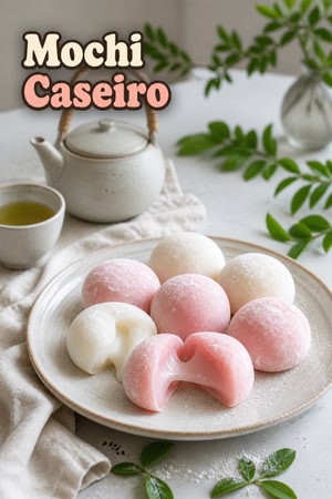 Mochi Caseiro: Bolinhos de Arroz Pegajosos Japoneses