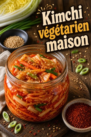 Kimchi végétarien maison au gochugaru et graines de sésame