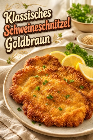 Klassisches Schweineschnitzel – Goldbraun und Knusprig