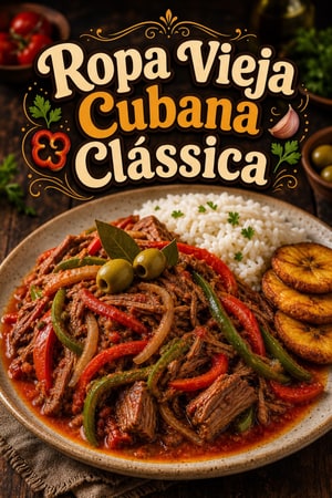Ropa Vieja Cubana Clássica — Carne Desfiada no Molho