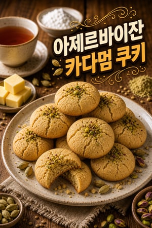 티타임을 위한 부드럽고 부서지는 향긋한 카다몸과 풍부한 버터로 만드는 아제르바이잔 숏브레드 쿠키 레시피