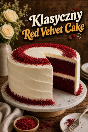 Klasyczny Red Velvet Cake z kremem z serka śmietankowego