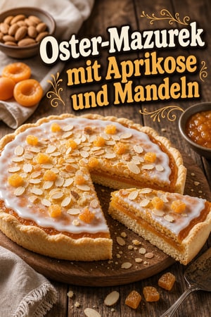 Polnischer Oster-Mazurek: Aprikosen & Mandelshortbread