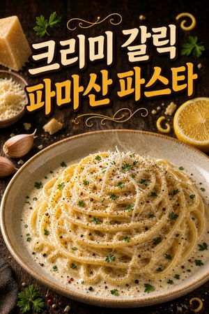 집에서 만드는 간단하고 부드러운 레몬 제스트 허브 크리미 갈릭 파마산 파스타, 빠른 저녁메뉴