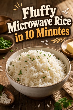 Fluffy Microwave Rice in 10 Minutes - Perfect Every Time