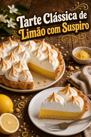 Tarte Clássica de Limão com Suspiro e Crosta de Manteiga