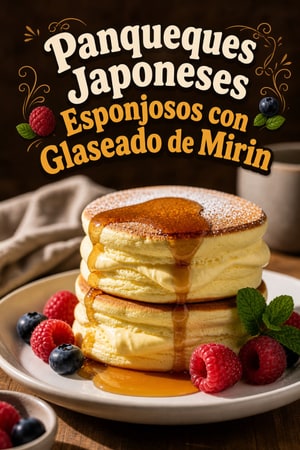 Panqueques Japoneses Esponjosos con Glaseado de Mirin
