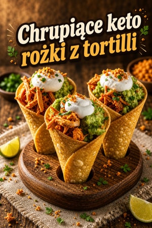 Chrupiące keto rożki z tortilli — imprezowe przekąski