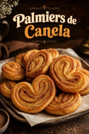 Palmiers Franceses Clássicos com Açúcar e Canela