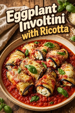 Eggplant Involtini with Ricotta and Tomato Sauce