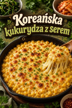 Koreańska kukurydza z ciągnącym serem mozzarella (Cheese Corn)