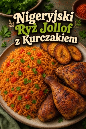 Autentyczny Nigeryjski Ryż Jollof z Pieczonym Kurczakiem