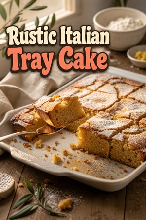 Rustic Italian Tray Cake — Simple, Tender, Sweet Slice