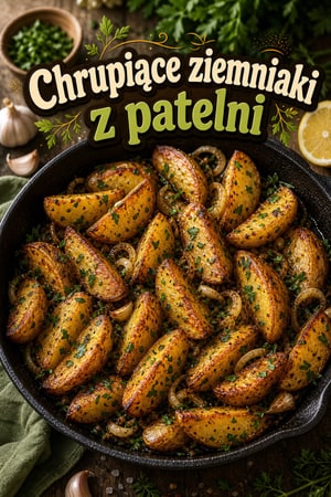 Chrupiące ziemniaki na patelni z czosnkiem i ziołami