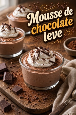 Mousse Clássica de Chocolate Leve — Fácil e Aveludada