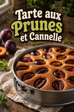 Tarte aux Prunes Classique de Fin d'Été au Sucre Cannelle
