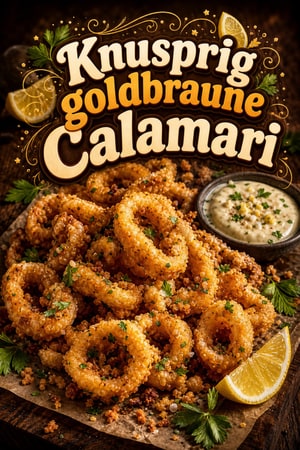 Knusprig goldbraune Calamari mit Zitronen-Knoblauch-Aioli