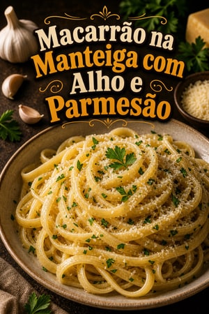 Macarrão na Manteiga com Alho e Parmesão Clássico
