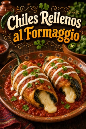 Chiles Rellenos Autentici: Peperoni Ripieni di Formaggio Filante