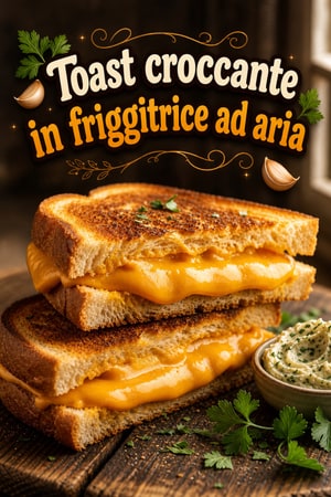 Toast croccante in friggitrice ad aria con burro alle erbe