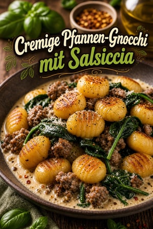 Cremige Pfannen-Gnocchi mit würziger italienischer Salsiccia